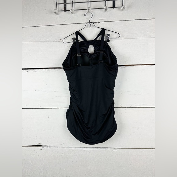 Lands end high neck to one shoulder multi way one piece swimsuit - Picture 7 of 7